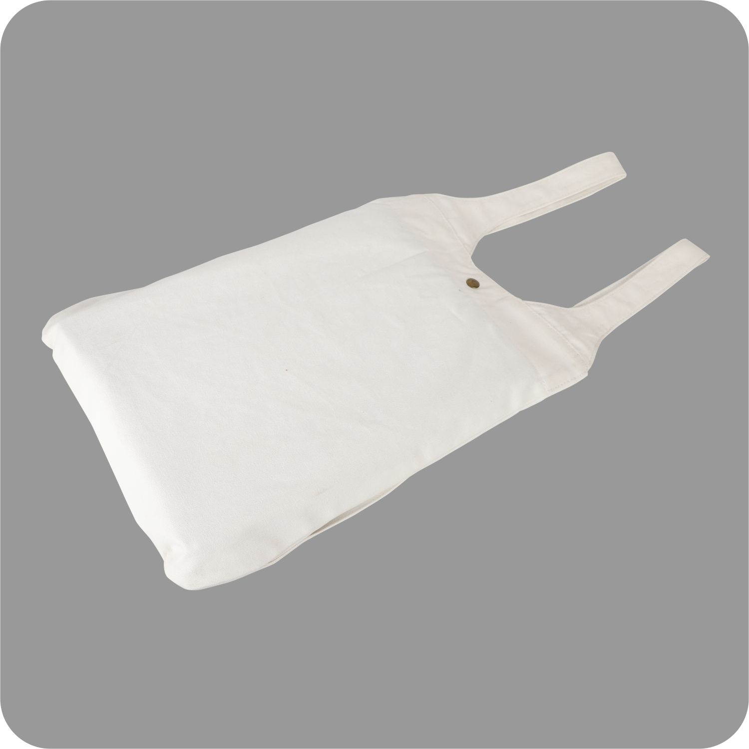 Cotton Fiber , Shoulder / Hand Canvas Bags with Tich Button Closure